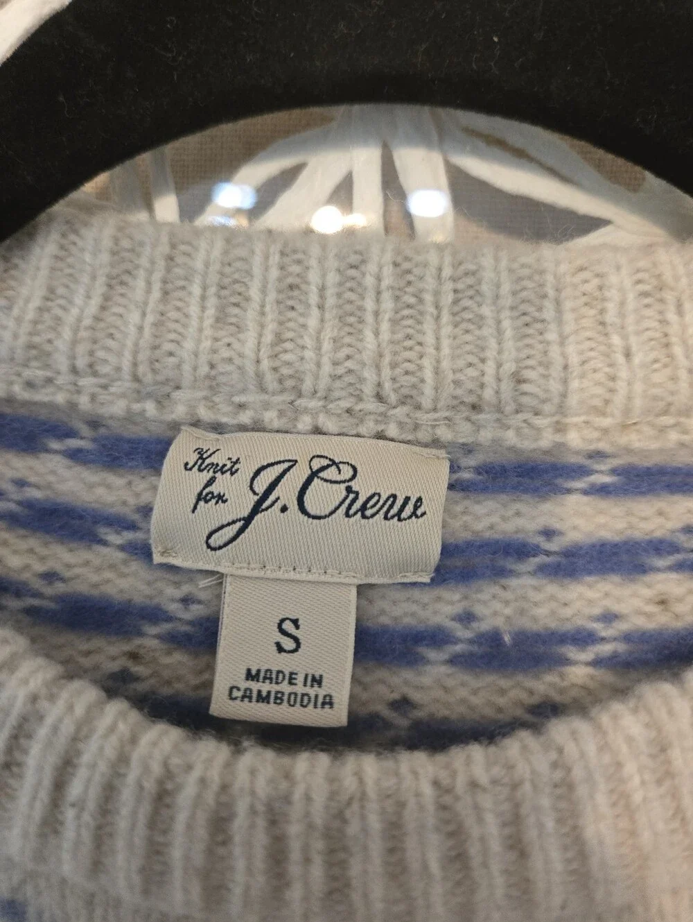 J.Crew lambswool Fair Isle bird’s eye sweater Men's medium multicolor